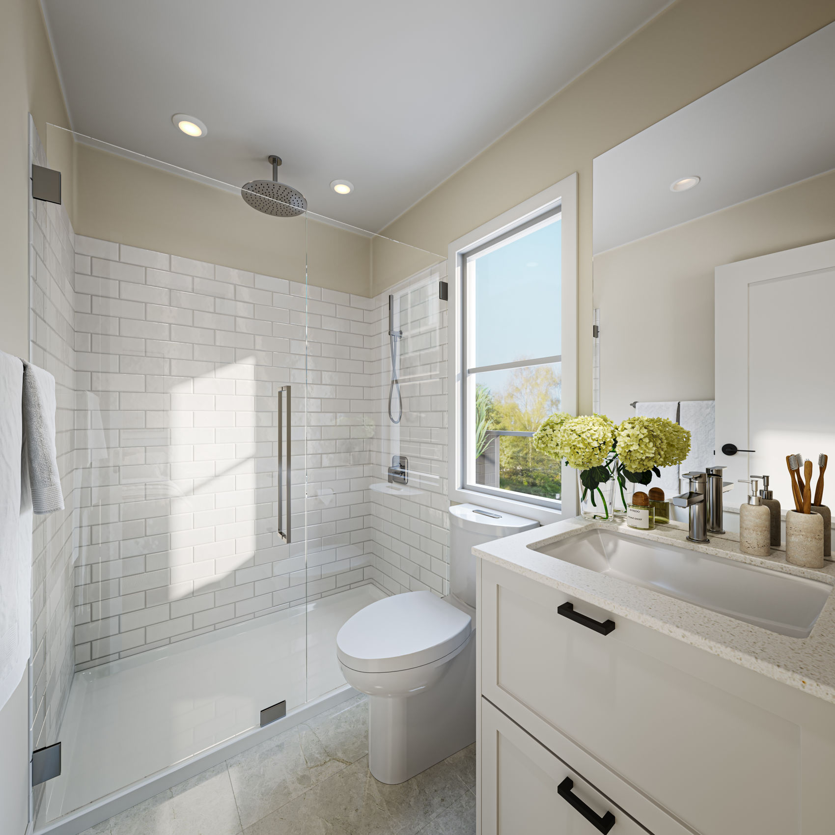 rendering of RiverBend Block A bathroom